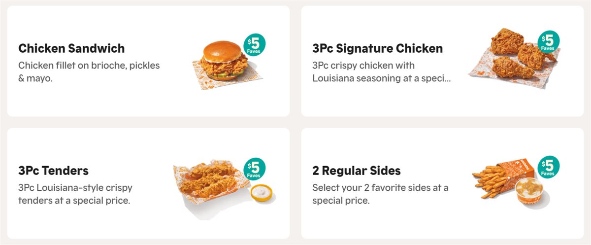 Popeyes USA $5 Faves Menu Is Back and Worth Every Bite photo 1