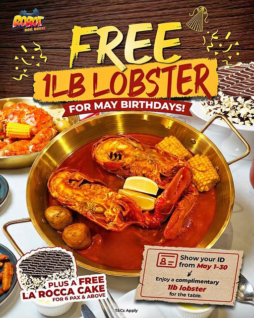 Celebrate your birthday at Robot Boil House and enjoy a FREE 1LB lobster during your birthday week! photo 1
