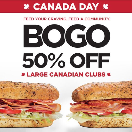 Canada Day Deal: Buy One, Get One 50% Off Large Canadian Clubs photo 1