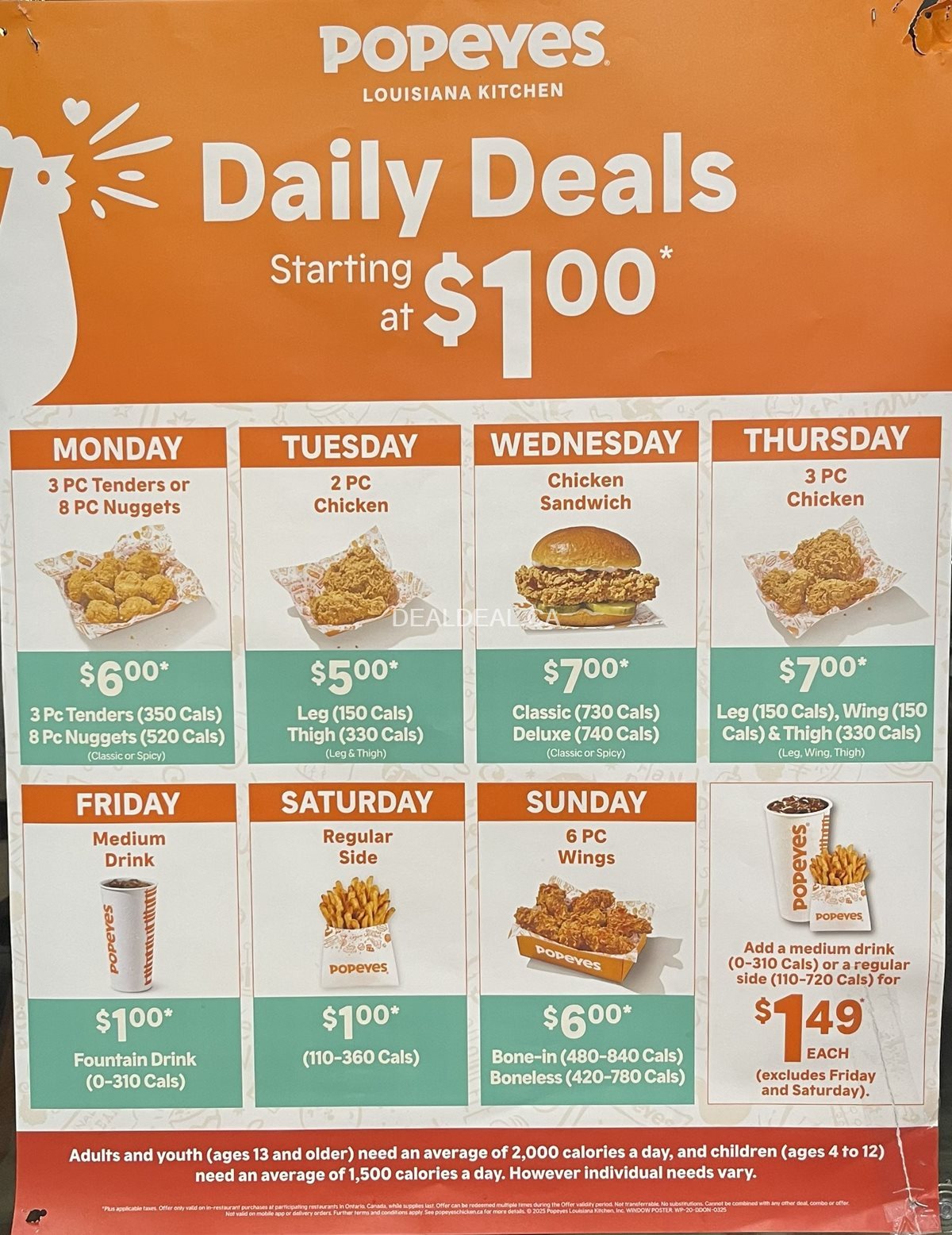 Popeyes Canada Daily Deals 2026 photo 1