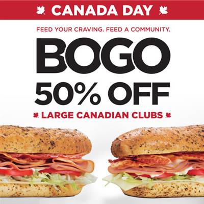 Canada Day Deal: Buy One, Get One 50% Off Large Canadian Clubs
